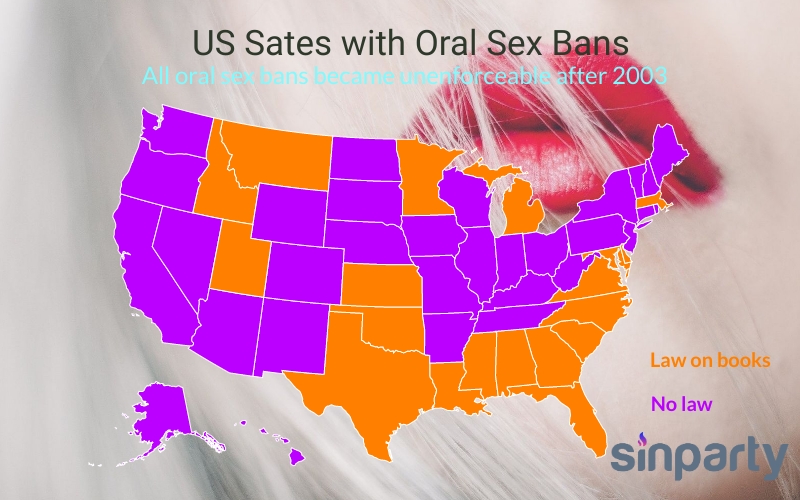 US states oral sex ban map