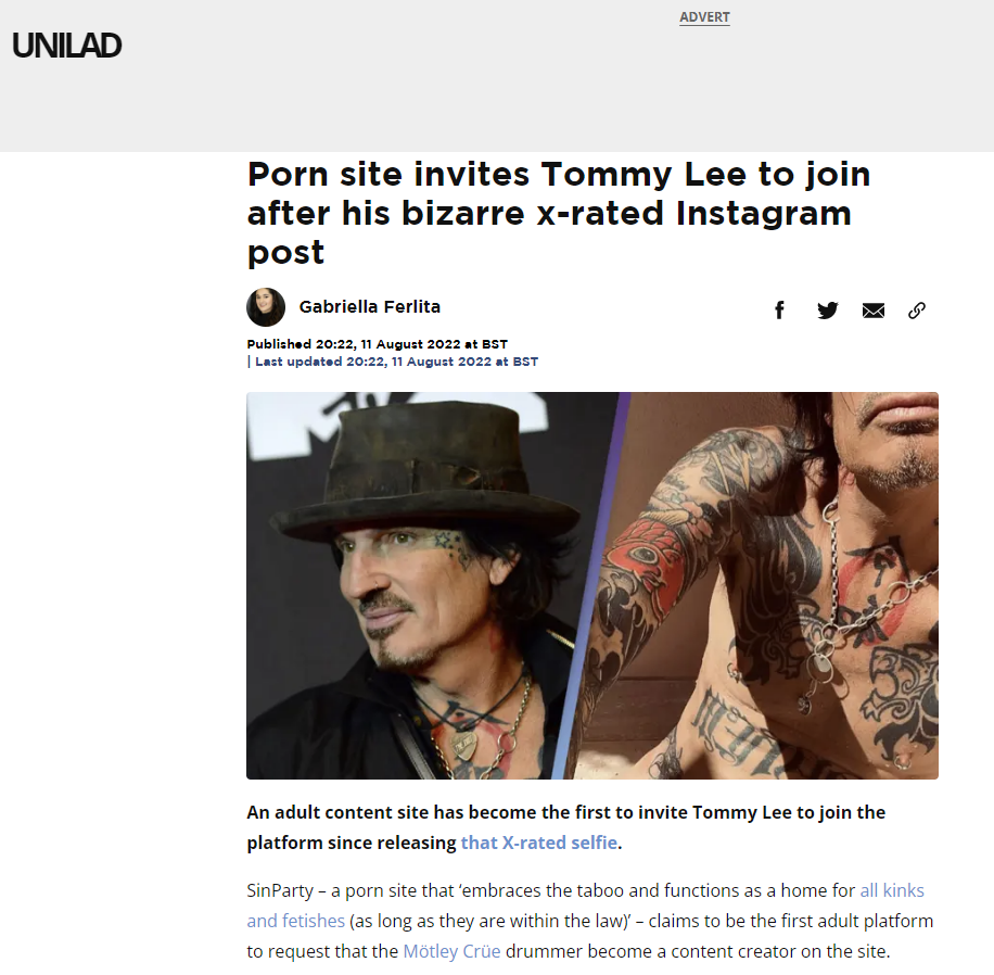 unilad sinparty invites tommy lee to join site